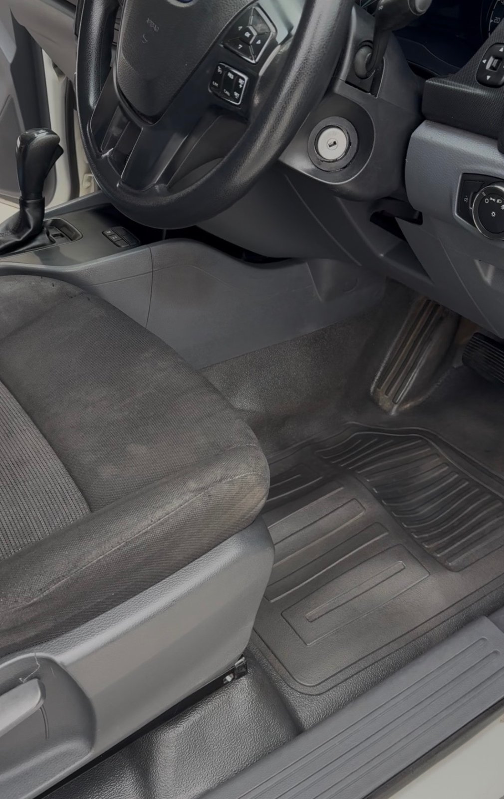 Work ute deep interior clean before and after Perth — Ford Ranger tradie cab after